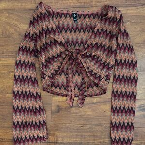 Windsor Crochet tie front crop top